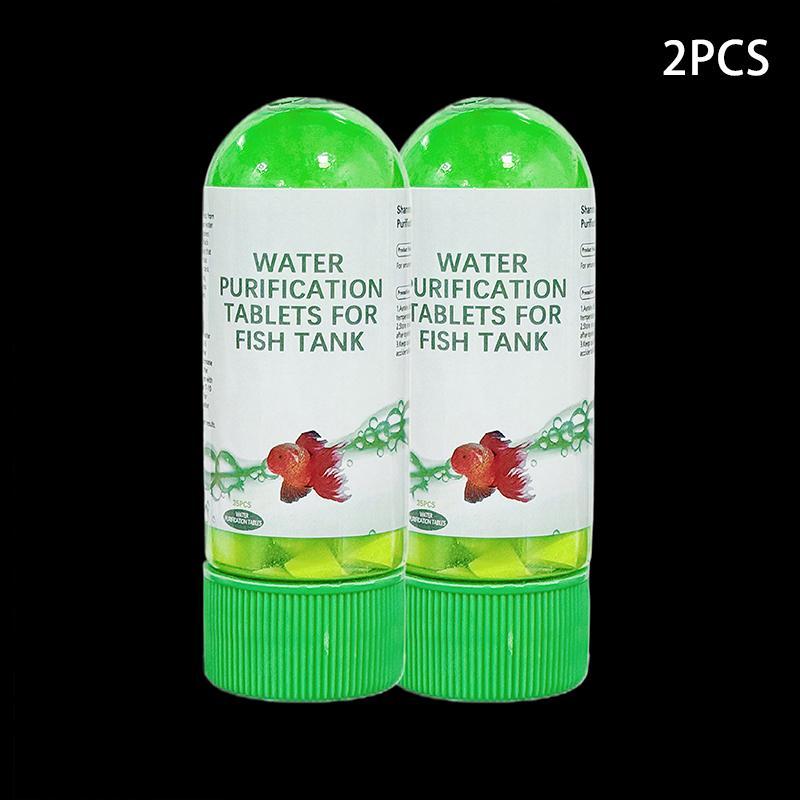 Warmhomezj 2 ชิ้น Aquarium Water Purification เม็ดสําหรับถังปลา - การกําจัด Turbidity อันทรงพลัง WAR