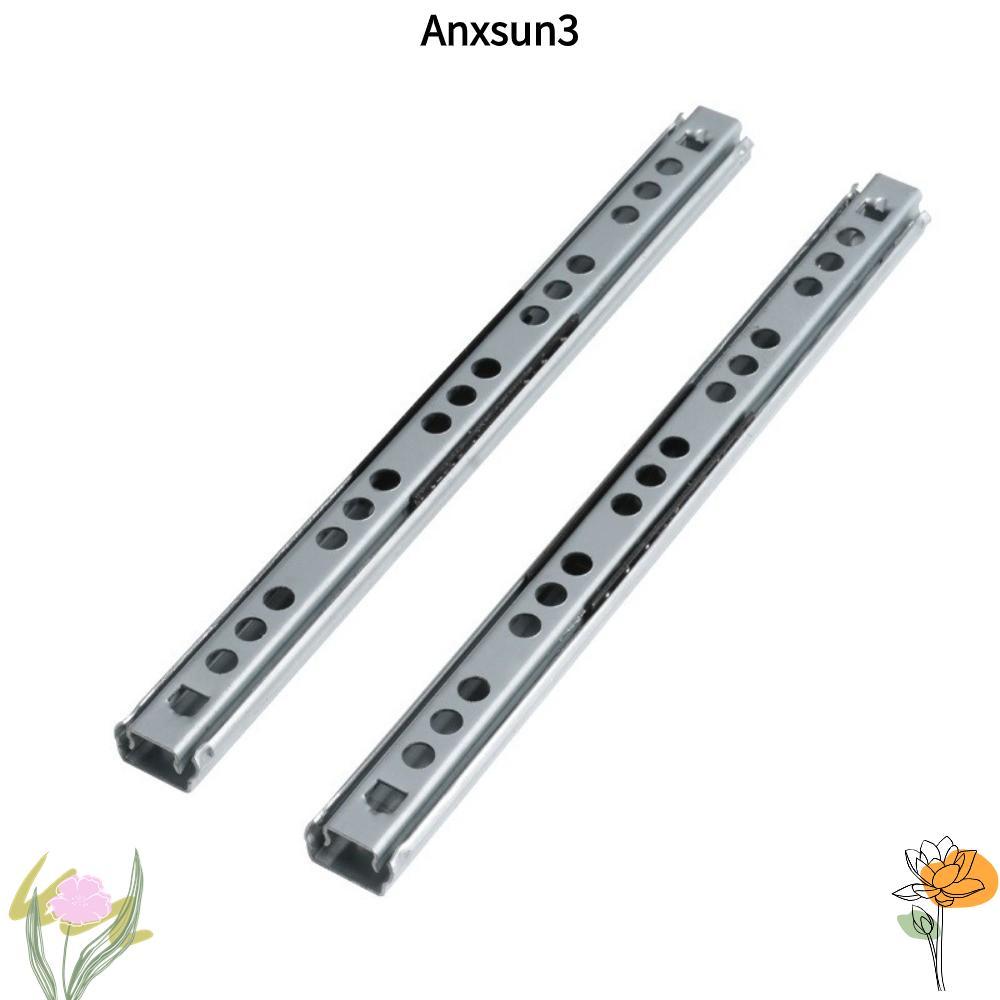 ANXSUN3 2PCS แบริ่งลิ้นชักสไลด์, 17 มม.กว้าง Smooth Glide ลิ้นชัก Glides, Full Extension อุปกรณ์เสริมฮาร์ดแวร์ 8 "-17 "ลิ้นชักตู้ราง