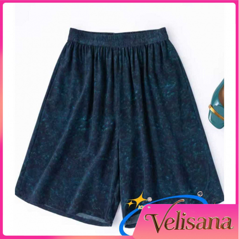 Velisana Big Size 100% Mulberry Silk Short Pants - Unisex Home & Pajamas
