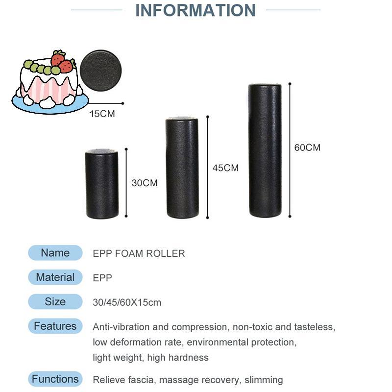 [Sep-t] ลูกกลิ้งโฟมโยคะ 3 ขนาด Bla 30/45/60 CM อุปกรณ์ออกกําลังกายลูกกลิ้งนวด