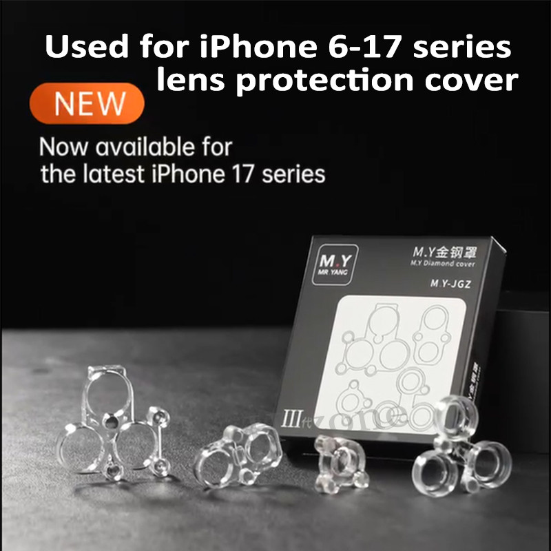 Mr Yang 4PCS Diamond Cover เลนส์โทรศัพท์ฝาครอบกันฝุ่นสําหรับ iPhone 6 - 17PM Universal รุ่นซ่อมโทรศัพท์มือถือป้องกันฝุ่นเครื่องมือ