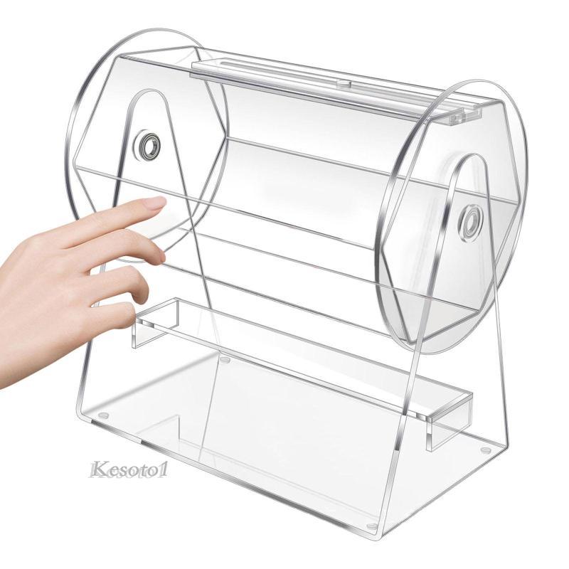 [Kesoto1] อะคริลิค Raffle Drum Raffle Drawing Ticket Drum Party Supplies หมุน Raffle Ticket Cage สํา