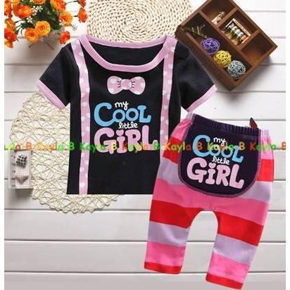 Baby Girl Set Top+Pant Cool Girl size : 12-18m