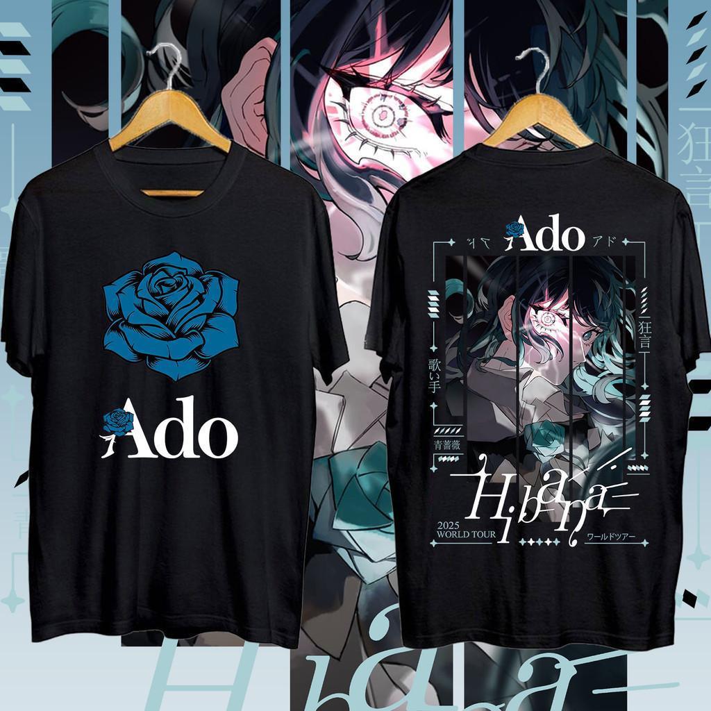 NEW!!! เสื้อยืด ADO Hibana World Tour 2025 | เสื้อคอกลม สีดำ-ขาว ผ้าคอตตอนแท้ S-5XL #142