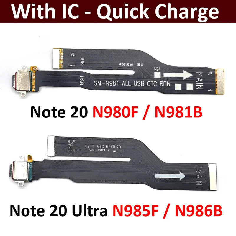 USB ชาร์จพอร์ต Dock Connector ชาร์จ Flex สําหรับ Samsung หมายเหตุ 20 Ultra 5G N980 N981 N985 N986
