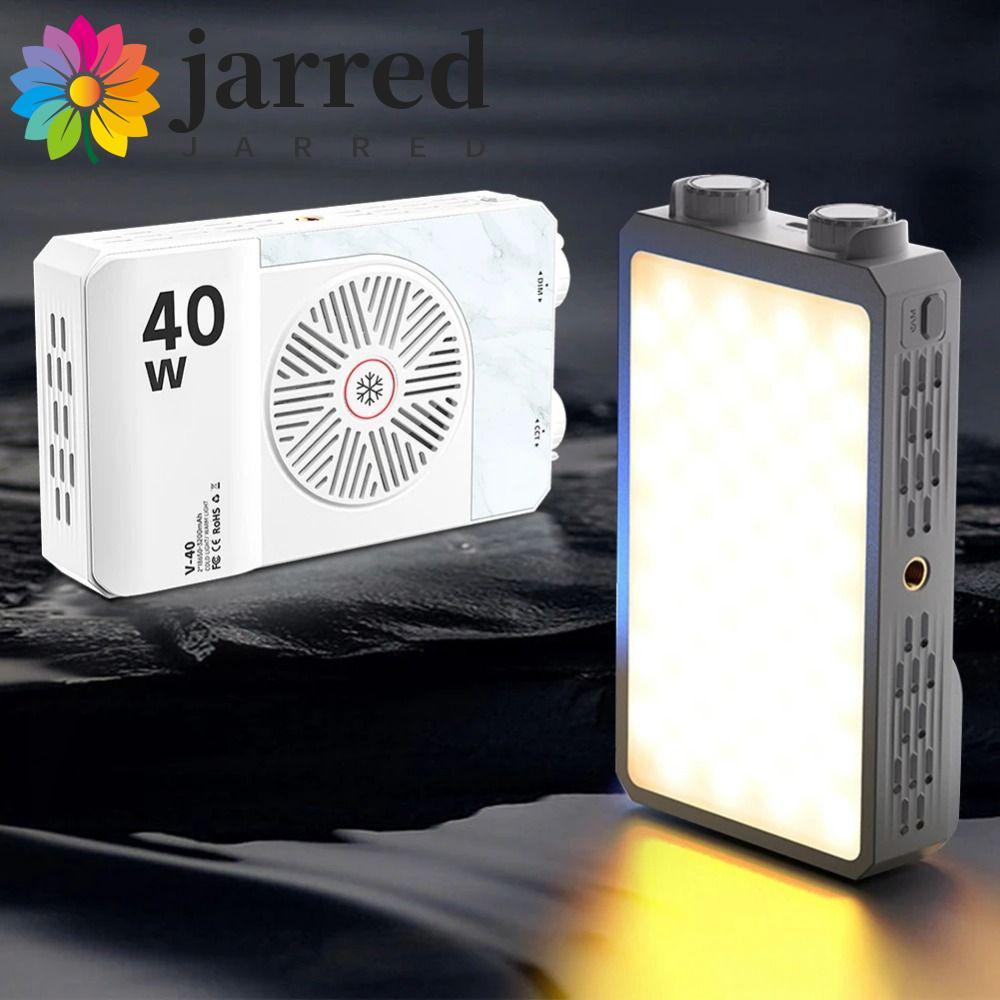 JARRED RGB LED กล้อง, 40W 2800-9000K Mini LED Video Lamp, Multi-functional CRI/TLCI 90+ FX 8 โหมด Hi