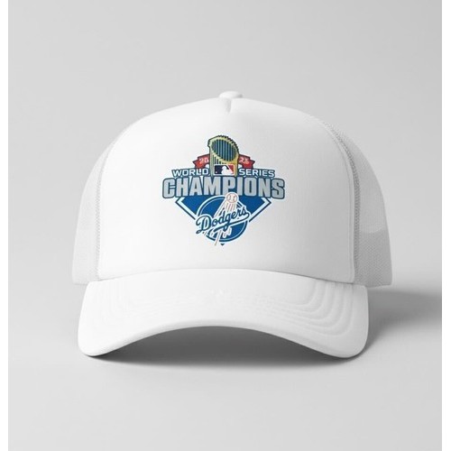 LA Dodgers World Series Champions Trucker Hat White Snapback Baseball Fan Souven BSIU