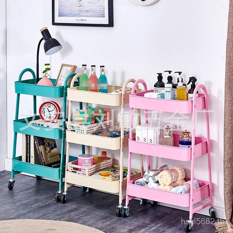 A คลังสินค้าพร้อมขนมหลายชั้นที่ถอดออกได้ห้องครัวรถเข็นในครัวเรือน Fon Storage Rack ห้องนอนชั้นเก็บ 4