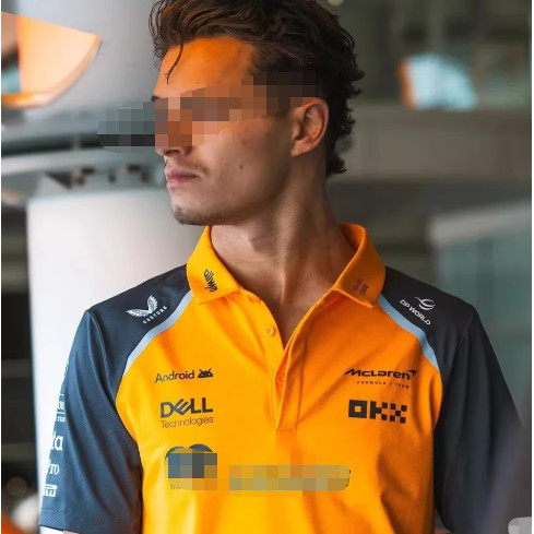 F1 Racing Suit, McLaren Fleet Custom Orange POLO Shirt, Norris, Piestri, Kart Outdoor Sports Quick-D