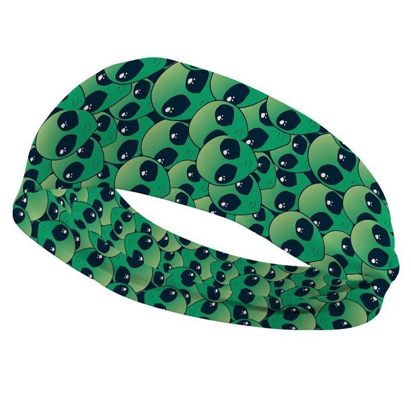 【Ready Stock】 Alien Series Headband Men and Women Twist Hair Band Printing Headband Sports Hair Band