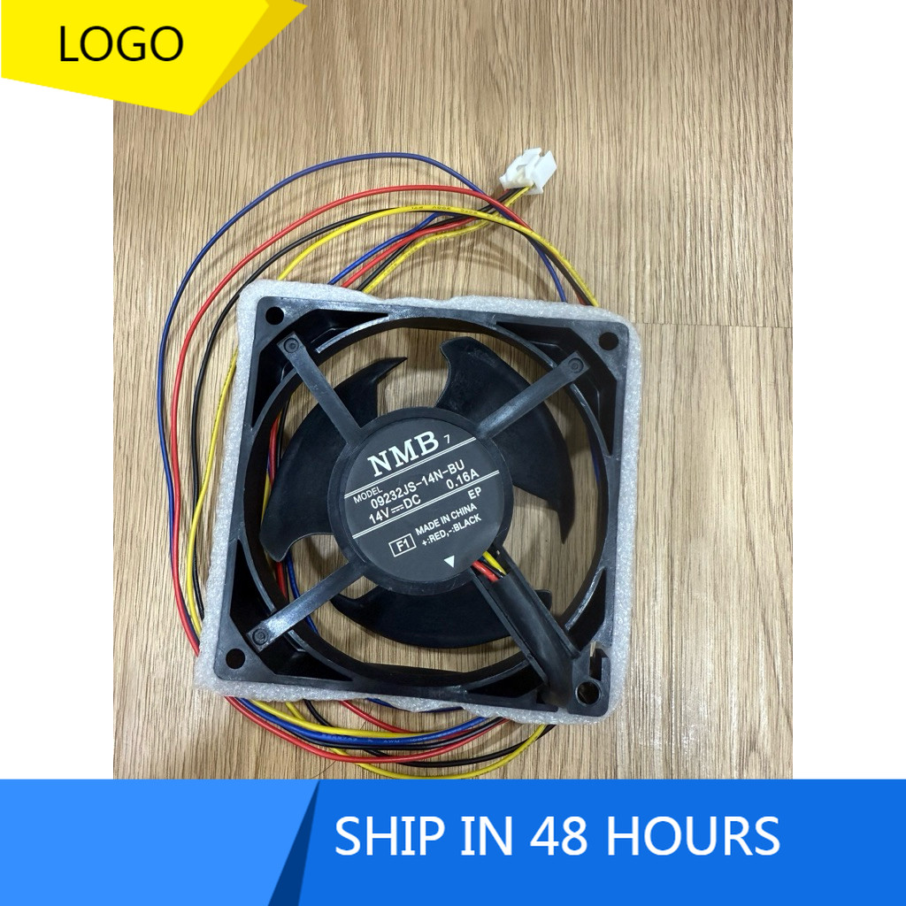 พัดลมตู้เย็น Toshiba 14V 4 สาย พัดลมช่องแช่แข็ง มอเตอร์พัดลม Toshiba NMB 09232JS-14N-BU 14VDC 0.16A 