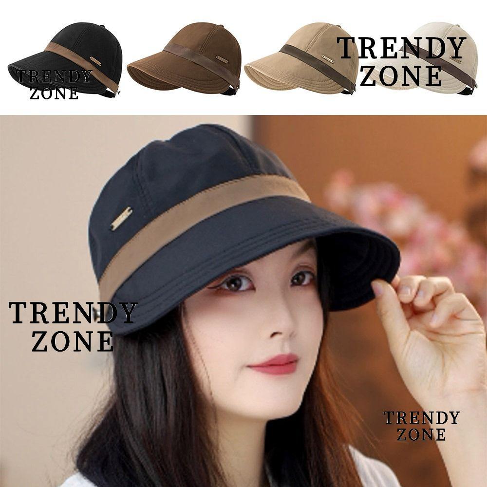 หมวกทรงแหลม YZONE สำหรับผู้หญิง พร้อมลายโดมและปีกกว้าง เพื่อบังแดดอย่างเก๋ไก๋