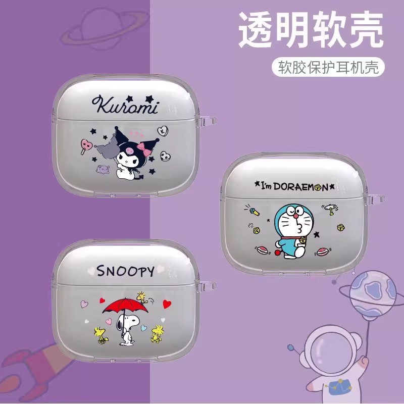 คุณภาพดีTransparent Case สําหรับ Edifier EvoBuds/Lolli Anc การ์ตูน TPU หูฟังแบบนุ่มพร้อมเชือก