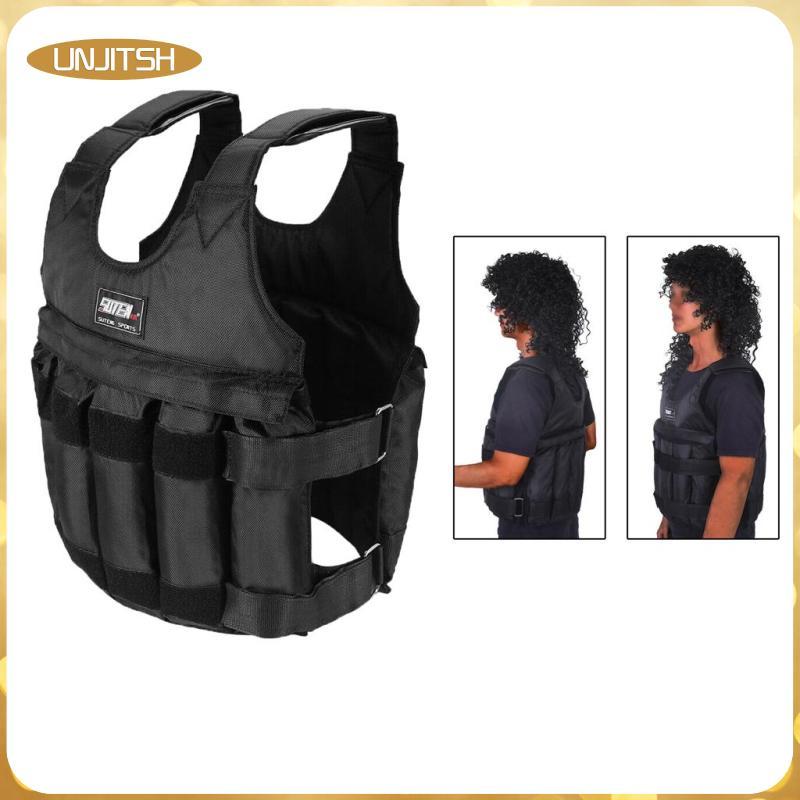 [unjitsh ] New Adjustable Training Weight 110LB Weight Vest Work Training Work