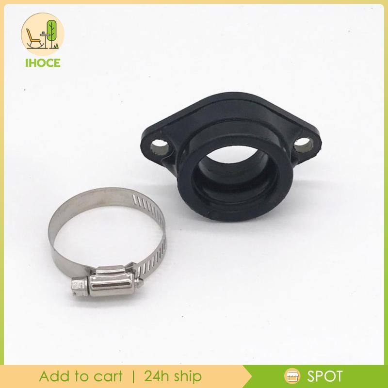 [Ihoce] คาร์บูเรเตอร์สีดําคาร์โบไฮเดรตอะแดปเตอร์ท่อร่วมบูตหน้าแปลนสําหรับ UTV DirtBike 1 ชิ้น