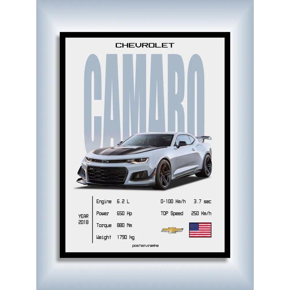 โปสเตอร์และพิมพ์โปสเตอร์รถ Chevrolet Camaro ZL1 1LE ภาพแม่มด Wall Art ภาพวาดผ้าใบห้องนั่งเล่นห้องนอน