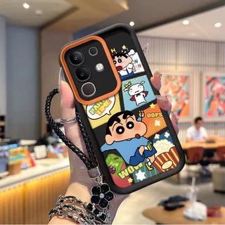 เคสสําหรับRealme C85 เคสโทรศัพท์ซิลิโคนอ่อนนุ่มเทรนด์ภาพสีดํา TYHS