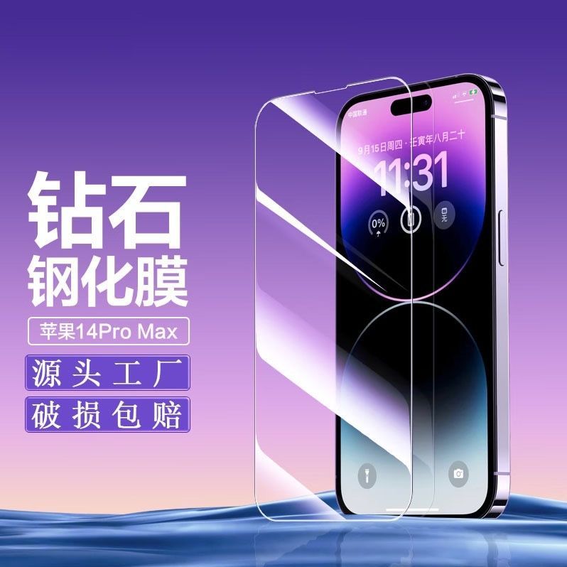 ใหม่สําหรับปี 2026 Apple Tempered Film Privacy iPhone// HD Tempered Film Full Screen Promax Grey-Pro