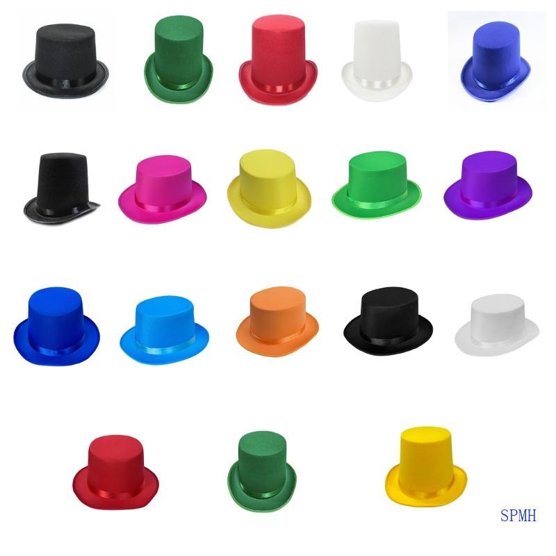 Super Short Brim Fedora Hat Victorian Age Magician Hat for Boy Men Adult Cap