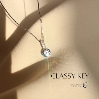 GLAMOR✨สร้อยคอเงิน Classy Key สร้อยคอเงินแท้925 จี้เพชร สไตล์เกาหลี สร้อยคอแฟชั่น สร้อยเพชร X025