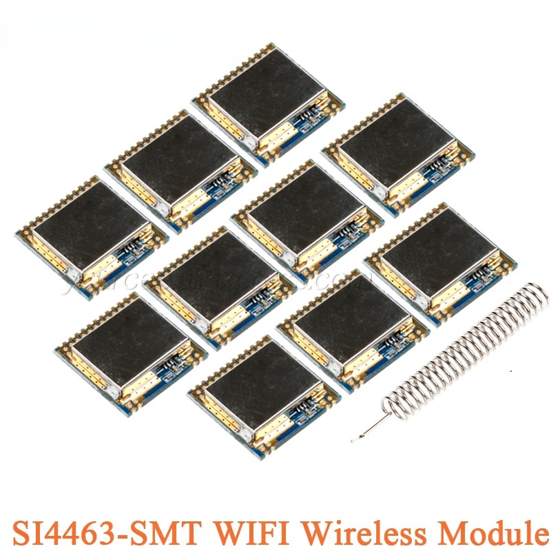 1 PC Mini SI4463-SMT WIFI Wireless Transceiver โมดูล SI4463 433MHZ ฤดูใบไม้ผลิเสาอากาศระยะทาง 2000 M