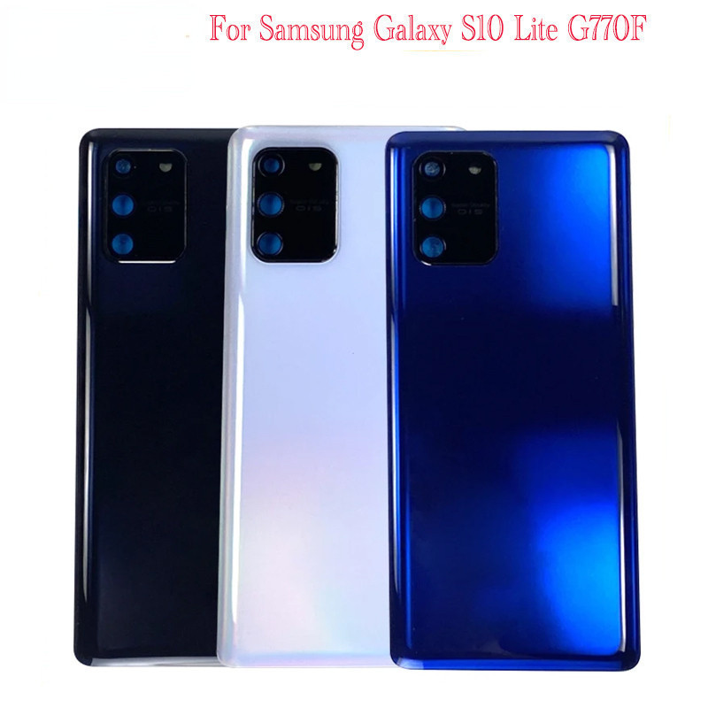For Samsung Galaxy S10 Lite SMG770DS G770F Back Battery Cover Rear Plastic Panel S10Lite Case Adhesi