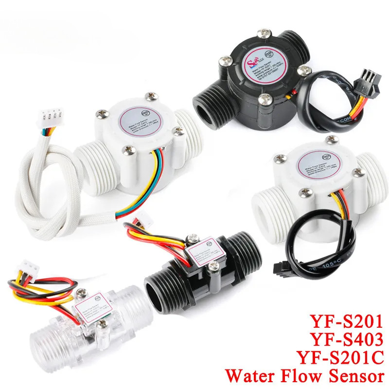 เซ็นเซอร์การไหลของน้ํา Flowmeter Hall Flow สวิทช์ 4/6 จุด G1/2/3/4 ควบคุมน้ํา 1-30L/min 1.75MPa 2.0M