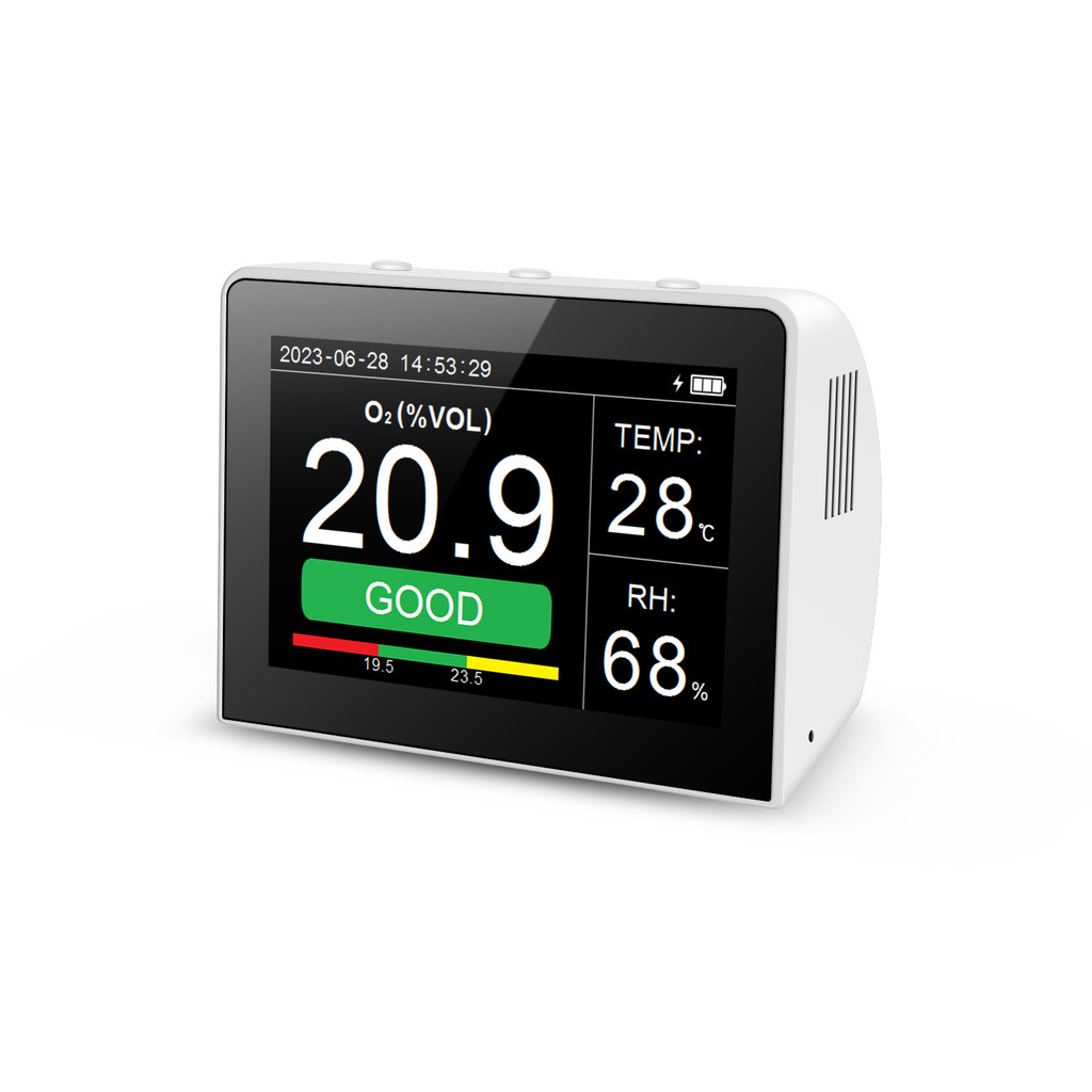 Ochuangrui K6-O2 เครื่องวิเคราะห์ก๊าซอุตสาหกรรมและในครัวเรือน CO เครื่องตรวจจับพร้อมจอแสดงผล LCD ตรว