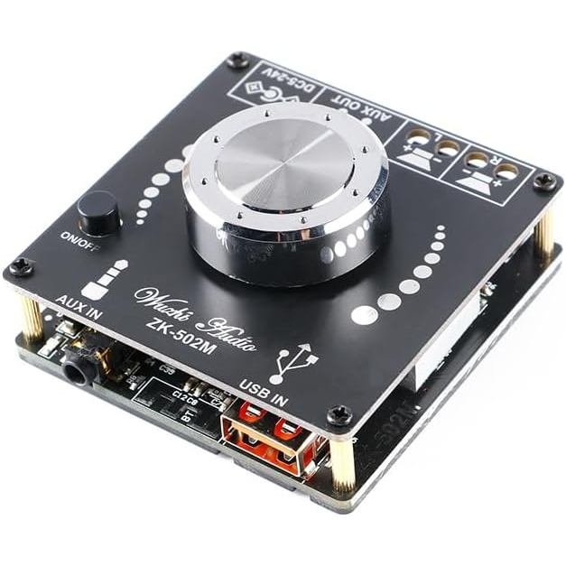 ZK-502M 50W+50W Bluetooth-Compatible Amplifier Mini 2.0 Stereo Dual Channel AMP Power Output DC 12V 