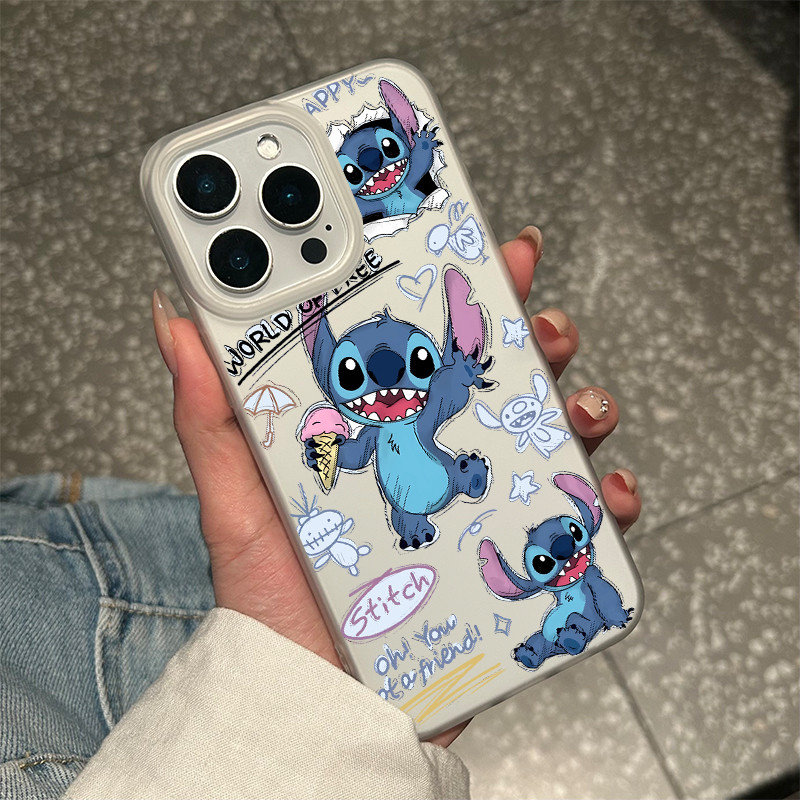 เคสโทรศัพท์ เหมาะสำหรับ iPhone สติทช์และแอนดี้ พื้นผิวฝ้า ใช้ได้กับ iPhone 16 Pro Max 4 13 12 11 - รูปที่ 7