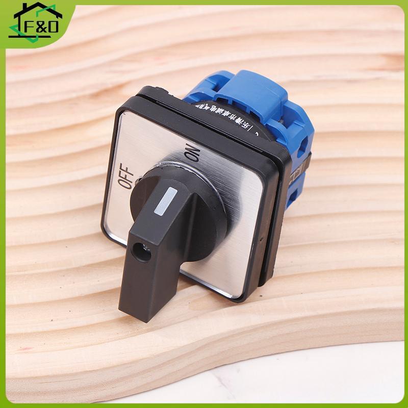 F&O LW26-20 C02/1 ON/OFF Rotary Cam 2 ตําแหน่ง 2 เสา 4 เทอร์มินัล 220V 20A สําหรับมอเตอร์ปั๊มน้ําเคร