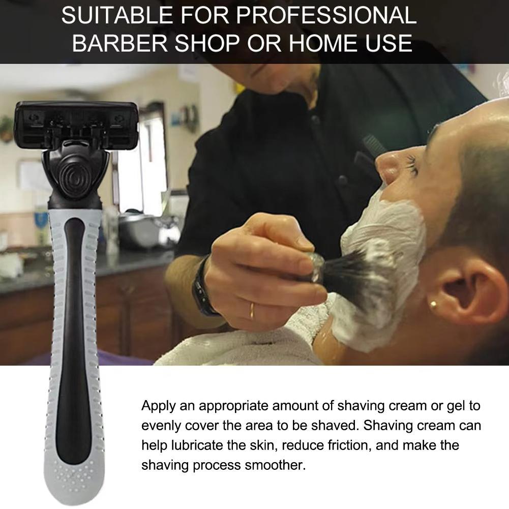 Triple Manual Razor Shaver Razor Mens Face Shaver Frame Old-fashioned Blade Head D5y8