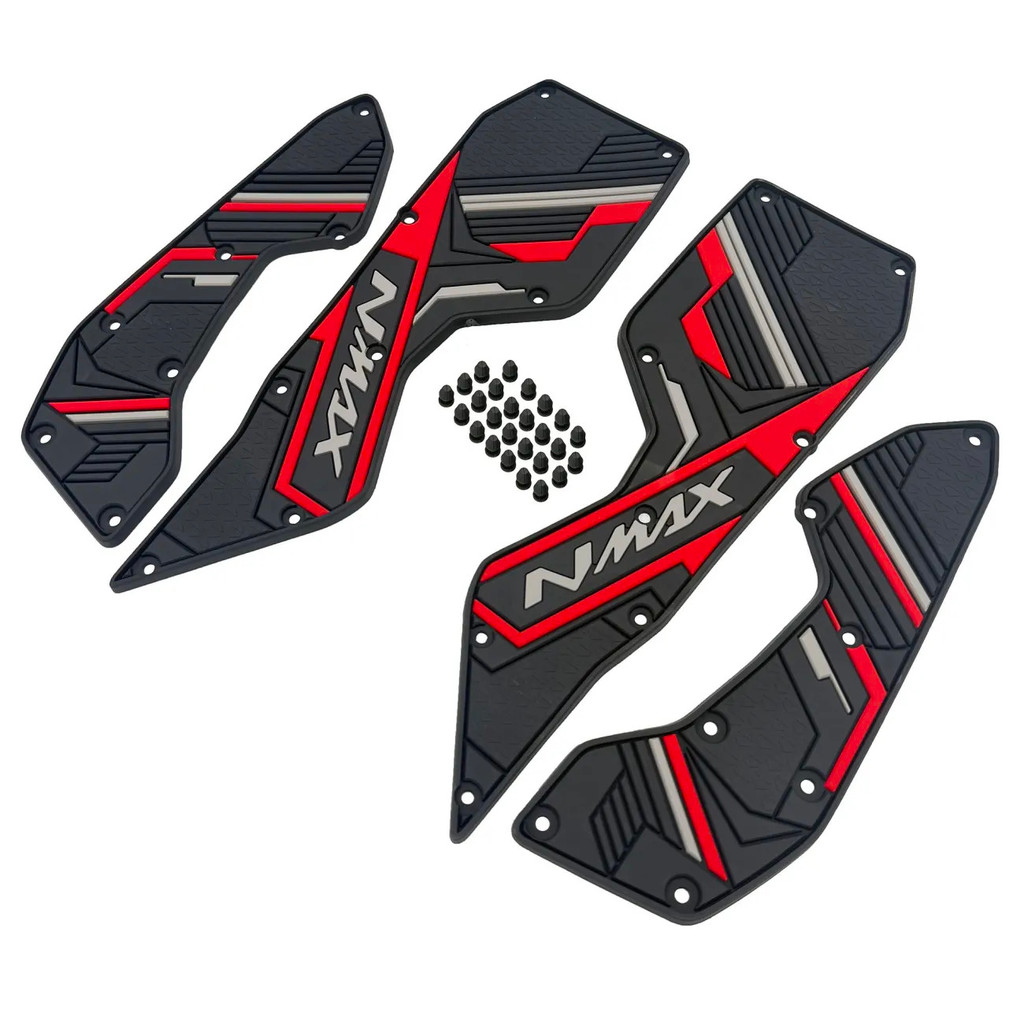 NMAX155 Footboard Matting Pedals เท้าเหยียบพร้อมสลักเกลียวและถั่วสําหรับ Yamaha NMAX155 2025
