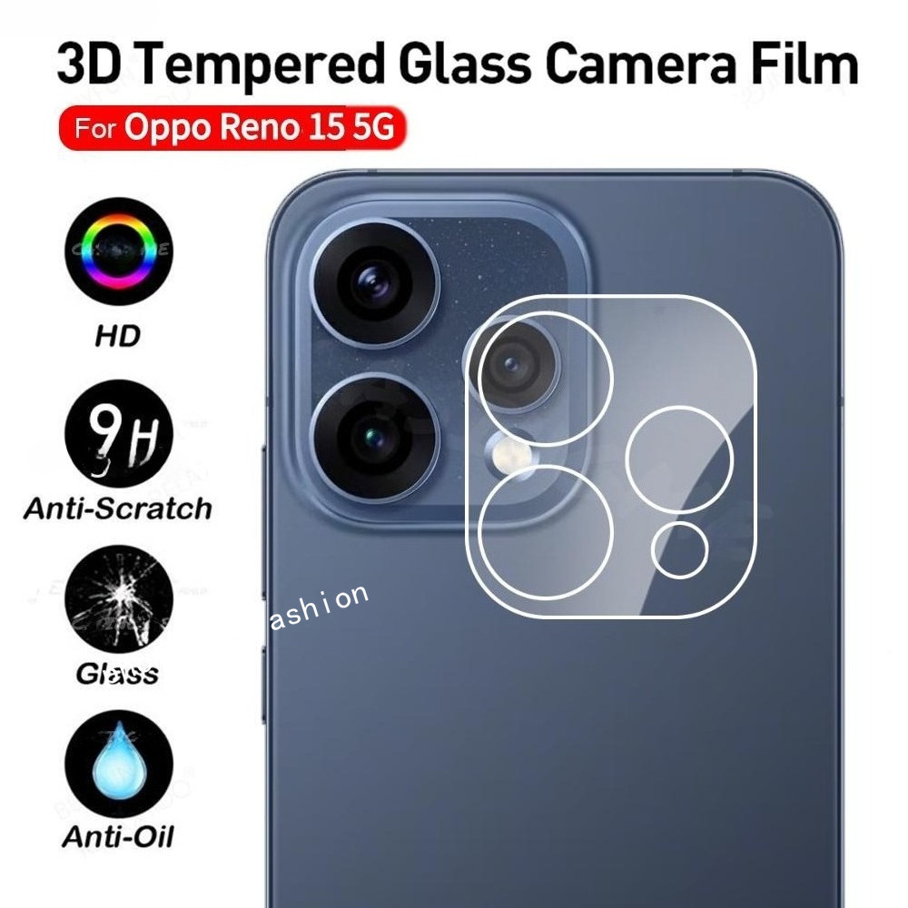 3D ตัวป้องกันเลนส์กล้องสําหรับ Oppo Reno 15 Pro 15pro 15C 15F 4G 5G 2025 กระจกนิรภัยโปร่งใสด้านหลังกล้องป้องกัน