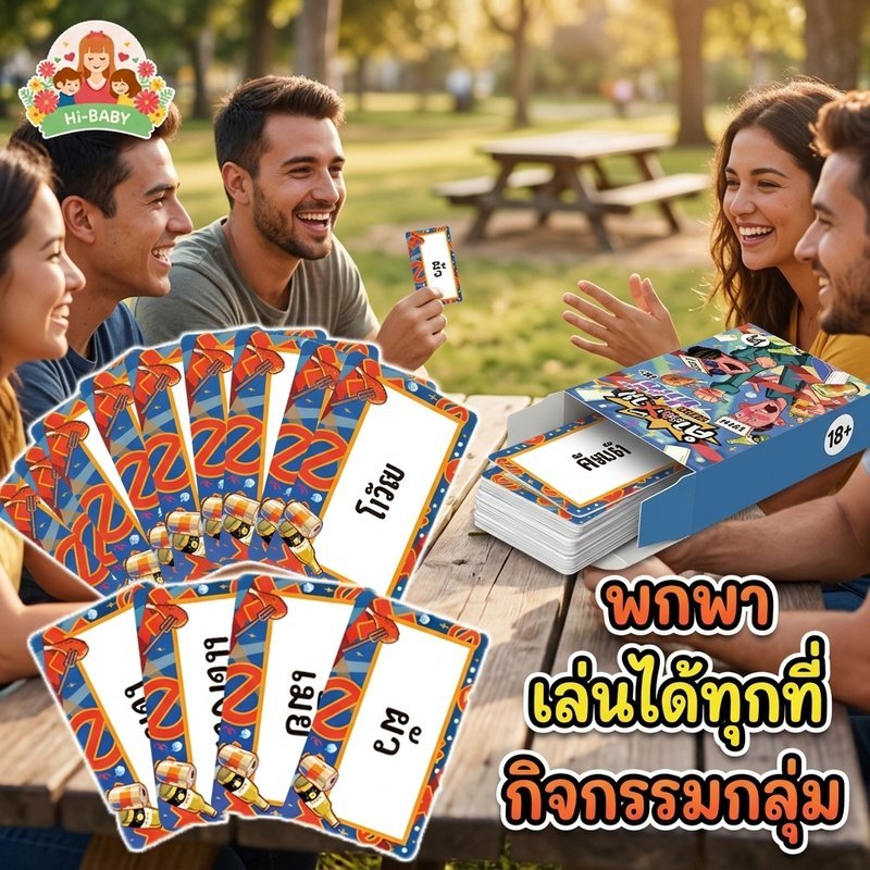 การ์ดเสริมเกมต้องห้าม หมวดปาร์ตี้ 100 ใบ ภาษาไทย กระดาษ สำหรับปาร์ตี้บ้าน ผับ เล่นกับเพื่อนสนิท