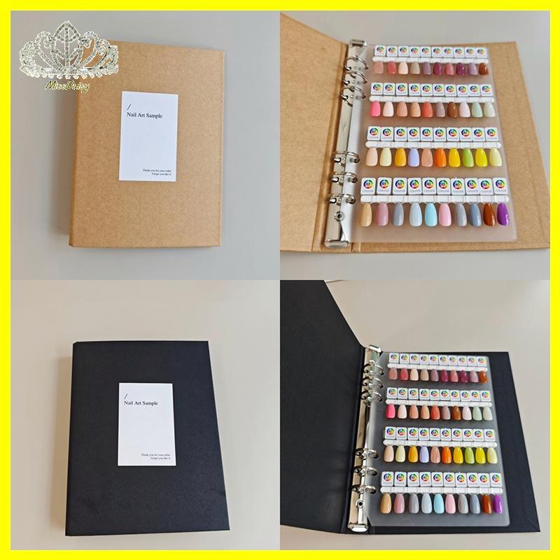 Daisy Magnetic Tips Nail Art Swatch Organizer Book เล็บสี Test Storage Book อะคริลิคขนาดใหญ่ทํางานตัวอย่างจอแสดงผลสีการ์ด TH