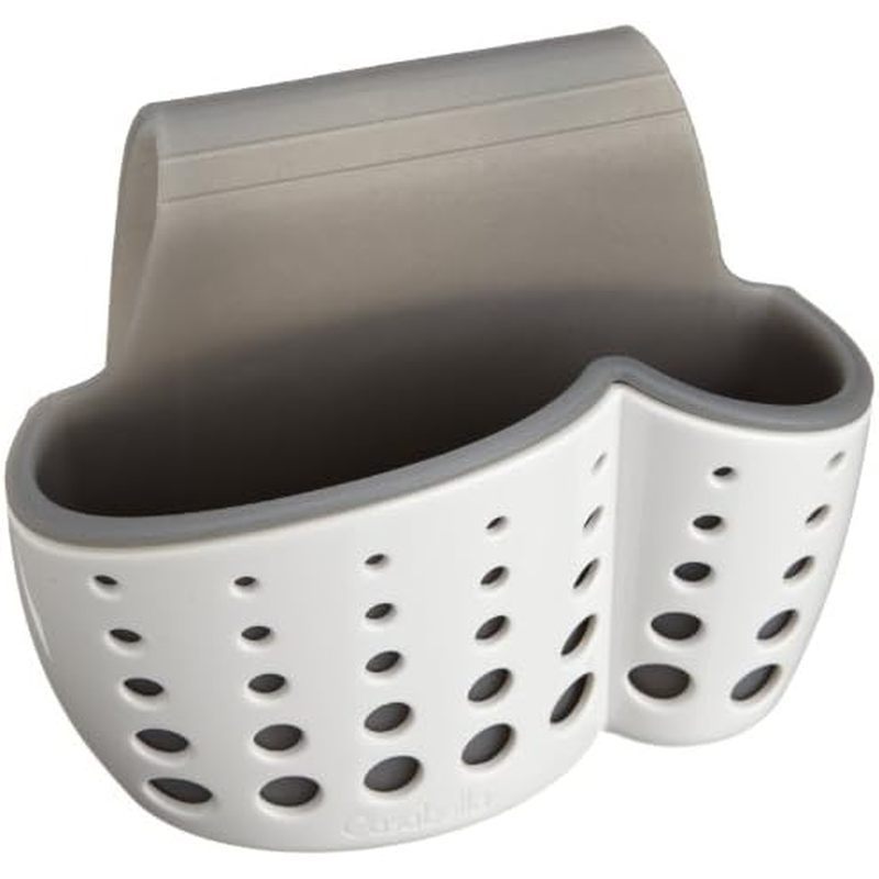 Casabella Sink Sider Faucet Caddy Sponge Holder,White & สีเทา