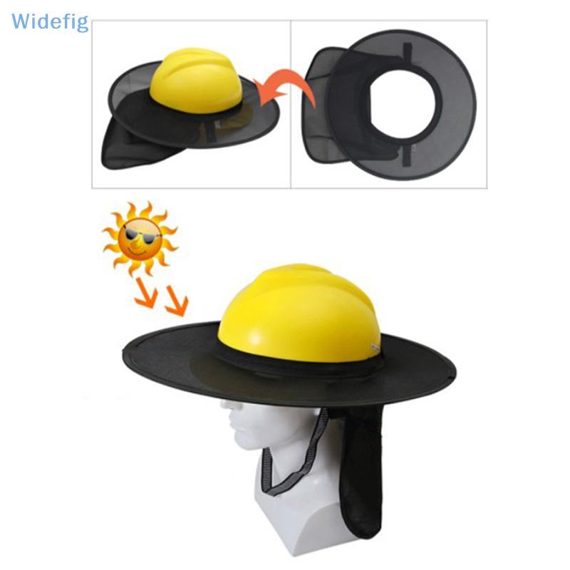 Widefig Construction Safety หมวกกันน็อคสะท้อนแสง Ne Shield พร้อมชุดแถบสะท้อนแสง กันแดด ลดความเสี่ยน Sunburn คุณภาพดี