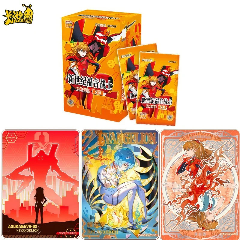 KAYOU ของแท้ NEON GENESIS EVANGELION EVA ภาพยนตร์เคลื่อนไหวการ์ตูนคอลเลกชันเกมการ์ดอุปกรณ์ต่อพ่วงของเล่นเด็กของขวัญวันหยุด