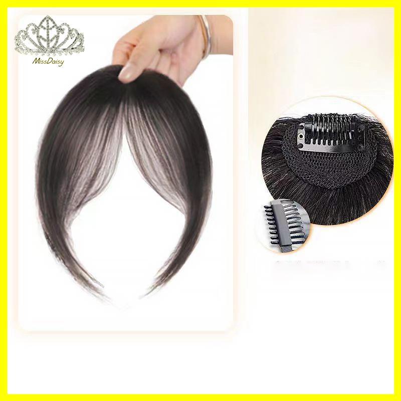 Daisy Air Bangs วิกผมสําหรับผู้หญิงหน้าผากธรรมชาติภาษาฝรั่งเศสคําปลอม Bangs Patch Seamless Bangs TH