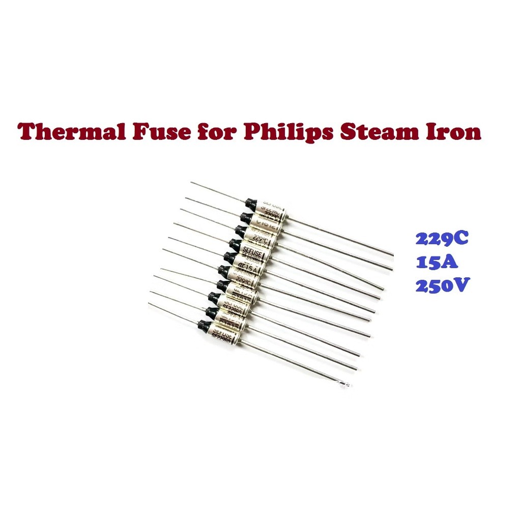 SXZ ฟิวส์ความร้อน 229C 15A 250V AC สําหรับเตารีดไอน้ํา Philips-229°C ฟิวส์ความร้อน
