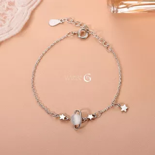 GLAMOR✨สร้อยข้อมือ Shining planet กําไลนําโชค กําไลสวยๆ กำไลเพชร สร้อยข้อมือเพชร กําไลเงิน ข้อมือ S033