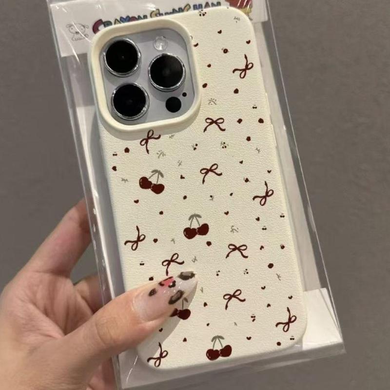 ลายนูนหนังเทียม งดงาม สำหรับ IPhone17 16pro 12 7Plus 14 15 11 Pro Max XR XS Max 15plus 13 เคสไอโฟน11 เคสไอโฟน13
