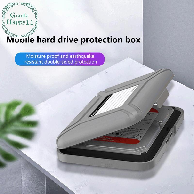 GentleHappy 3.5 นิ้วกระเป๋าฮาร์ดไดรฟ์แบบพกพาและกรณี HDD ป้องกันความชื้นกล่องเก็บสําหรับ HDD Bla Hard Drive กล่อง TH