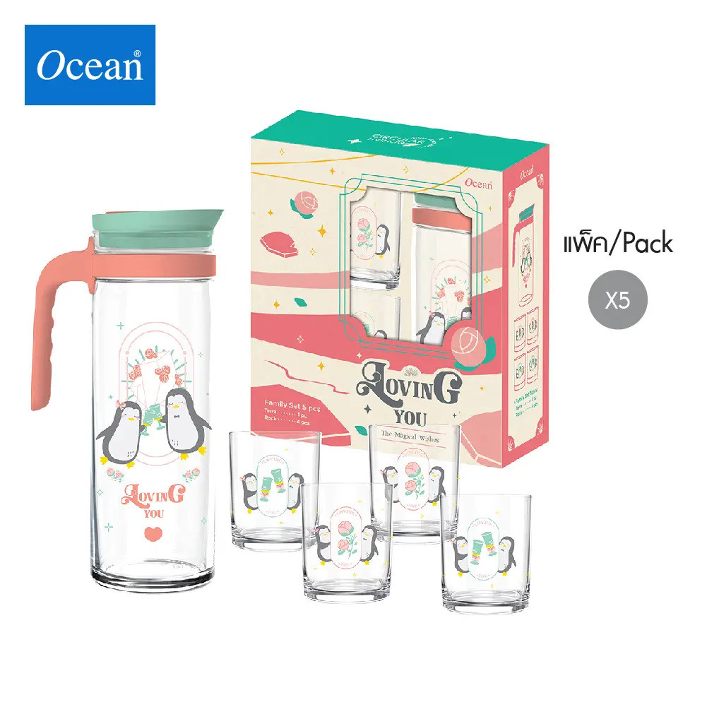 ชุดเหยือกน้ําและแก้ว OCEAN Wishes - ชุดครอบครัว