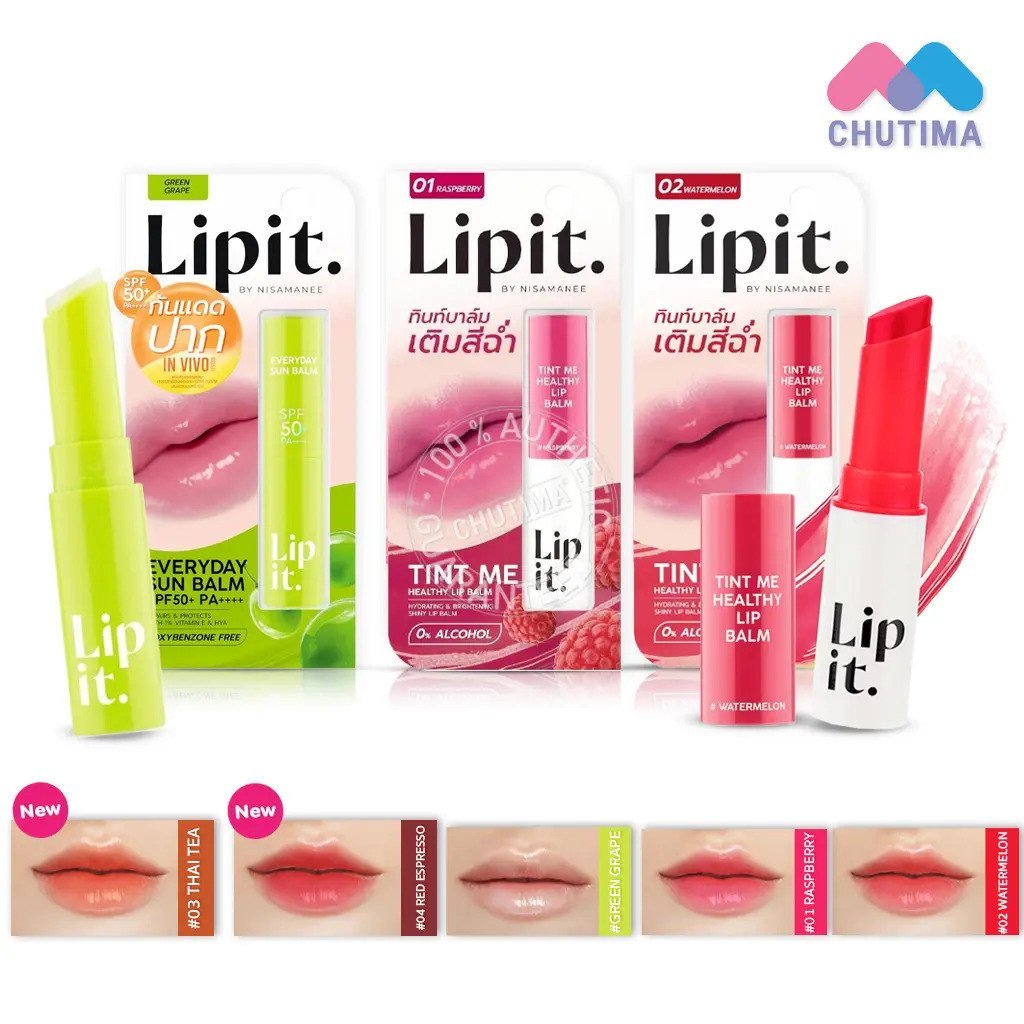 Lip It Sunscreen Lip Balm Lip Tint Lip It Tint Me Healthy Lip Balm / Everyday Sun Balm SPF50 PA++++ 