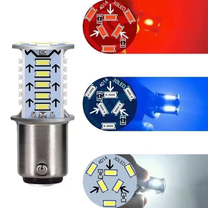 รถจักรยานยนต์ไฟเบรก นํา 1157 4014 30smd กระพริบด้านหลังเลี้ยวไฟแสดงสถานะ
