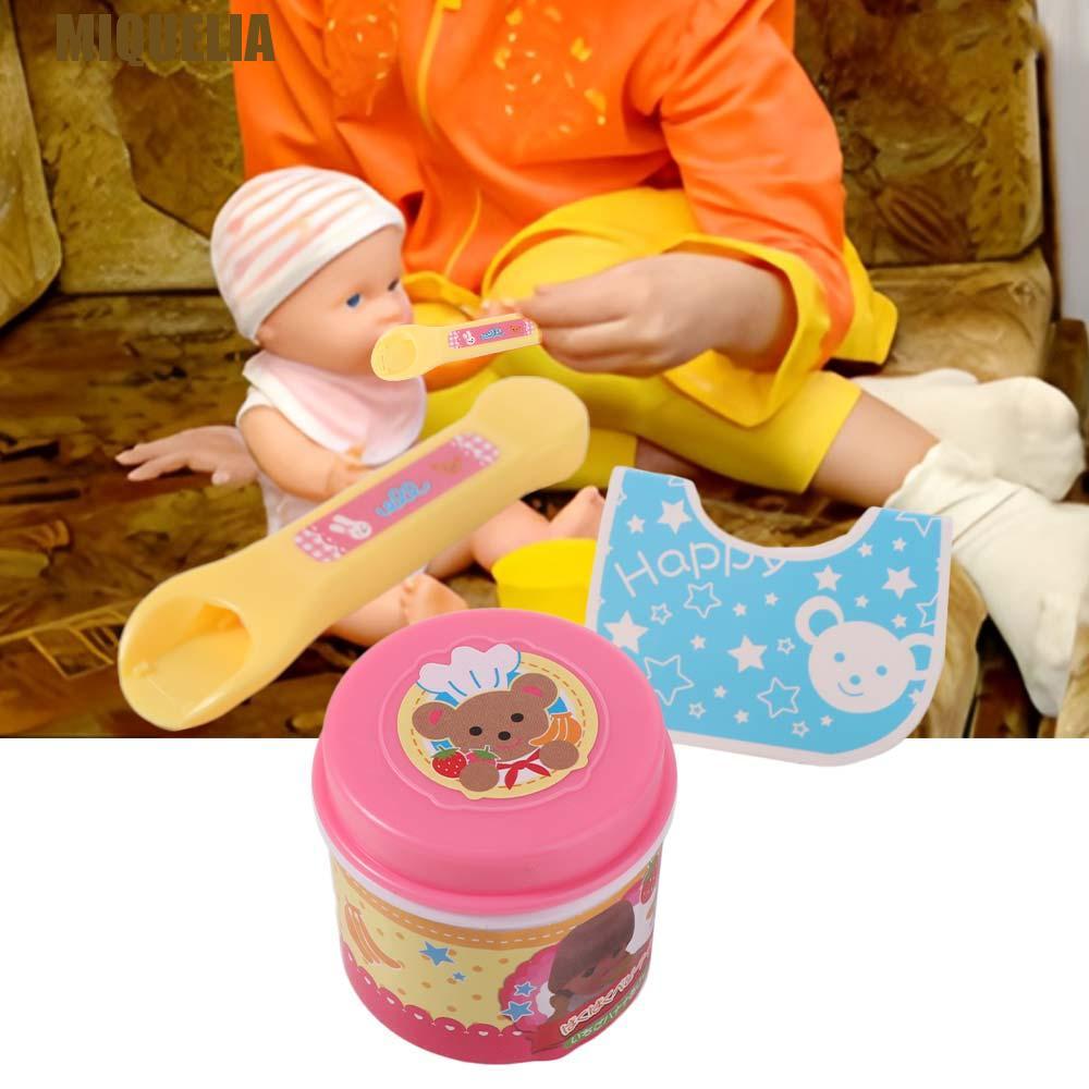 MIQUELIA Pudding Feeding Set, Pink Jelly Early Education Strawberry Pudding Toy, Novelty Pret Play R
