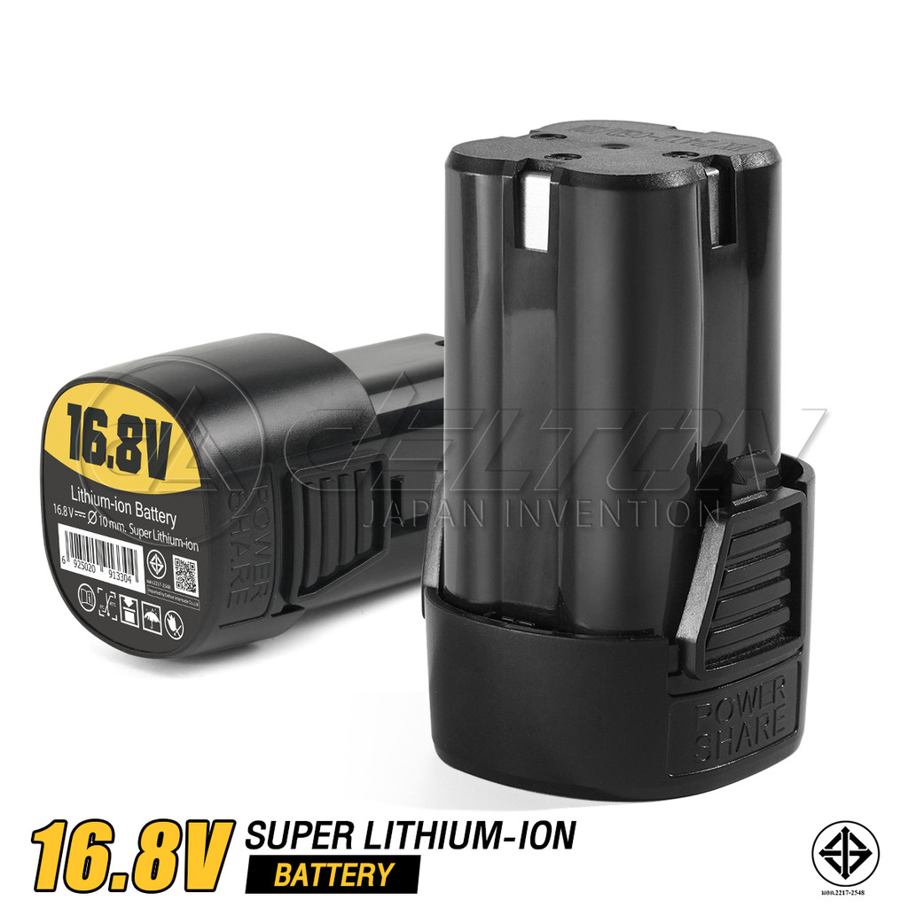 DELTON แบตเตอรี่ลิเธียมไอออน 16.8V Lithium-ion Battery สำหรับ สว่านไร้สาย 2 ระบบ มอเตอร์บัสเลส รุ่น DSL-16BL [แบตเตอรี่]
