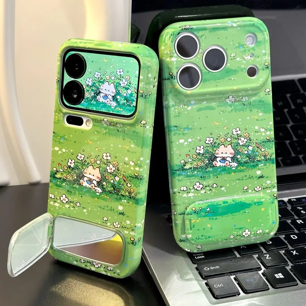 เหมาะสําหรับ iphone17promax Grass Kitten Cute FINDX8PRO Fresh รวมทุกอย่าง P60